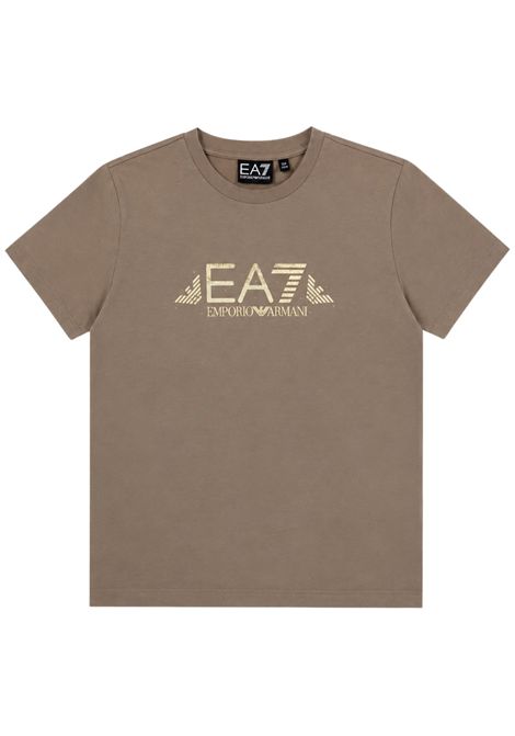 Beige cotton T-shirt for girls EMPORIO ARMANI | 7G000255BEIGE
